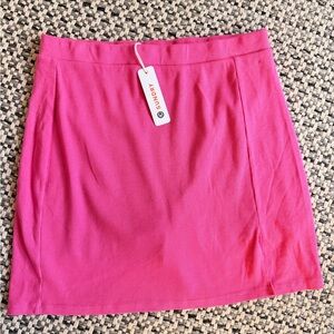 Sundry Bright Pink A-Line Mini Skirt